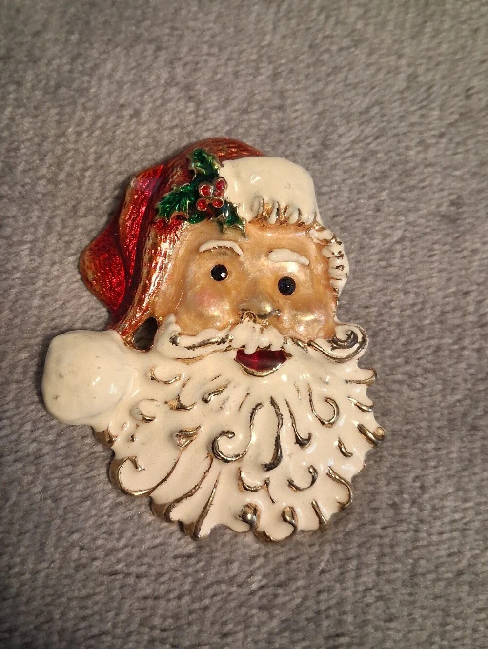 Christopher Radko Santa Clause Brooch Pin Signed